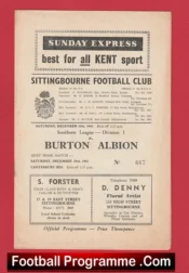Sittingbourne v Burton Albion 1961