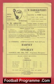Barnet v Finchley 1953 – Athenian League