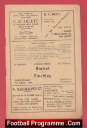 Barnet v Finchley 1953 – 1950s Athenian League