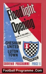 Chesham United v Luton Town 1964 – Floodlight Opening