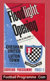 Chesham United v Luton Town 1964 – Floodlight Opening