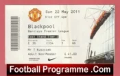 Manchester United v Blackpool 2011 – Football Ticket