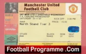 Manchester United v Sheffield Wednesday 1997 – Match Ticket