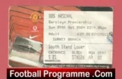 Manchester United v Arsenal 2004 – Ticket Pizzagate Fergie