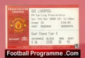Manchester United v Liverpool 2000 – Match Ticket