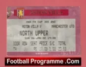 Aston Villa v Manchester United 2002 – FA Cup Football Ticket