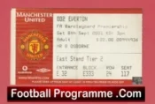Manchester United v Everton 2001 – Football Ticket
