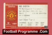 Manchester United v Everton 2001 – Football Ticket