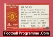 Manchester United v Chelsea 2001 – Football Ticket