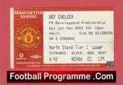 Manchester United v Chelsea 2001 – Football Ticket