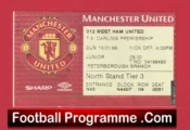 Manchester United v West Ham United 1999 – Match Ticket Treble Season