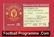 Manchester United v Coventry City 1998 – Treble Season Ticket