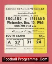 England v Ireland 1965 – Football Ticket