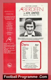 Aberdeen v Ayr United 1974