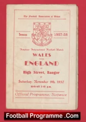 Wales v England 1957 – Amateur International at Bangor