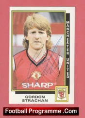 Manchester United Gordon Strachan Autograph Signed Panini Sticker Man Utd