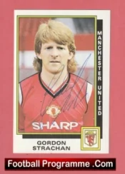 Manchester United Gordon Strachan Autograph Signed Panini Sticker Man Utd