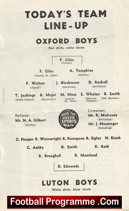 Oxford Boys v Luton Boys 1966 - School Boys Semi Final - Image 4
