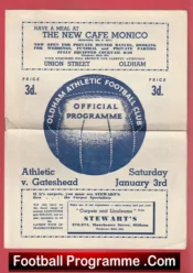 Oldham Athletic v Gateshead 1959