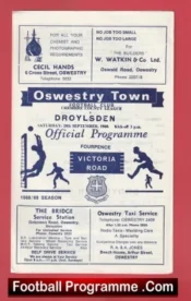 Oswestry Town v Droylsden 1968 – Cheshire County League