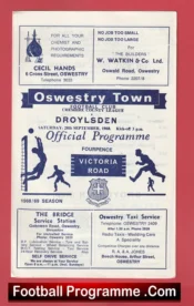 Oswestry Town v Droylsden 1968 – Cheshire County League