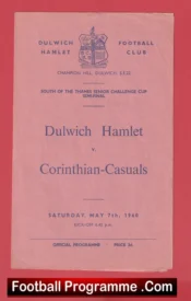 Dulwich Hamlet v Corinthian Casuals 1960 – Thames Semi Final