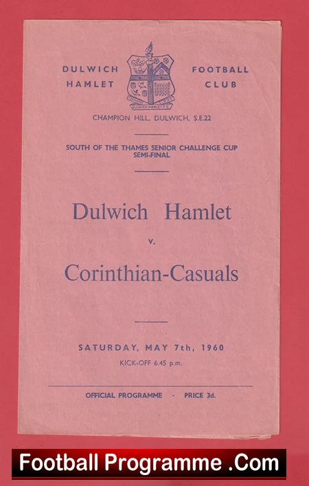Dulwich Hamlet v Corinthian Casuals 1960 - Thames Semi Final - Image 2