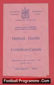 Dulwich Hamlet v Corinthian Casuals 1960 – Amateur Senior Cup