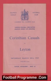 Corinthian Casuals v Leyton 1957 – Amateur Senior Cup Semi