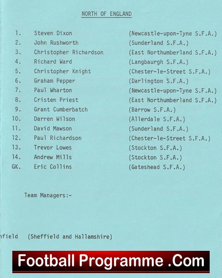 Yorkshire v North Of England 1991 - Schoolboys Huddersfield - Image 4