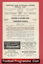 Tooting Mitcham United v Corinthian Casuals 1959