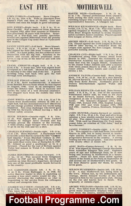 Motherwell v East Fife 1954 - Scottish Cup Semi Final - Image 3