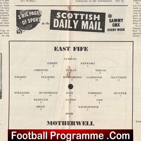 Motherwell v East Fife 1954 - Scottish Cup Semi Final - Image 4