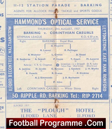 Barking v Corinthian Casuals 1957 - Image 3