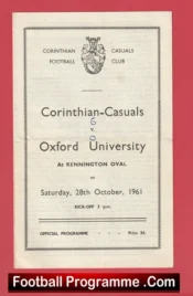 Corinthian Casuals v Oxford University 1961 – Kennington Oval