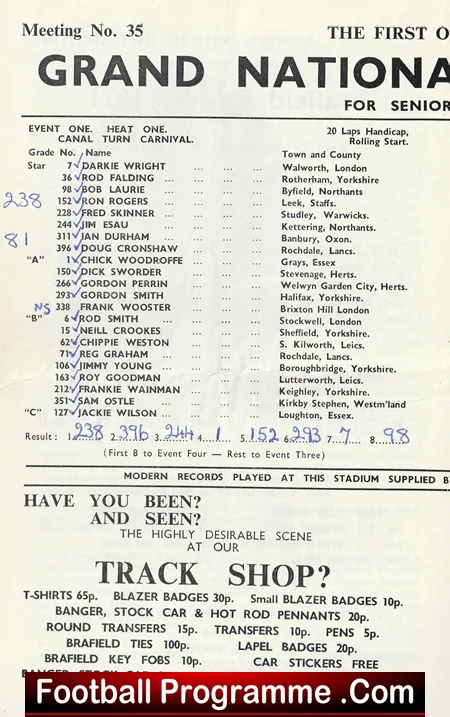 Brafield Stock Car Programme 1971 - Image 3