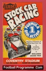Coventry Stock Car Programme 1976
