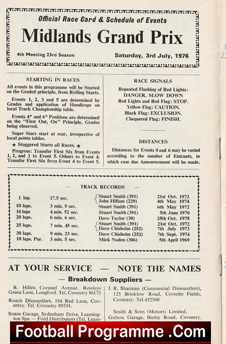 Coventry Stock Car Programme 1976 - Image 3