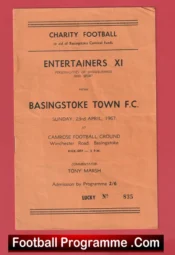 Basingstoke Town v Entertainers X1 1967 – Charity Match Signed