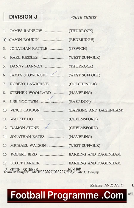 Division J v Division L 1990 - Schoolboys Chelmsford City - Image 3