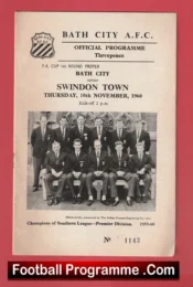 Bath City v Swindon Town 1960