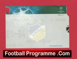 Apoel Nicosia v Chelsea 2009 - Football Ticket Cyprus - football memorabilia
