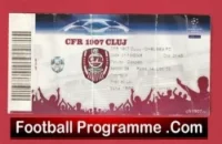 CFR 1907 Cluj v Chelsea 2008 – Football Ticket Romania