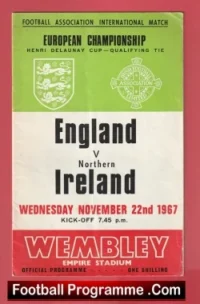 England v Northern Ireland 1967 – George Best + Bobby Charlton