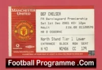 Manchester United v Chelsea 2001 – Football Ticket