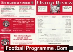 Manchester United v Stoke City 1998 - Man Utd Treble Season Reserves - football programme