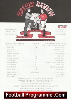 Manchester United v WBA 1996 - Reserves Paul Scholes - football programme