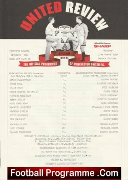 Manchester United v Wolves Wolverhampton 1995 - Reserves Kirovski + Flash - football programme