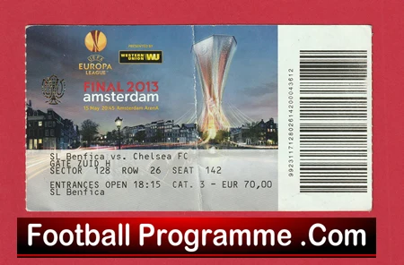 SL Benfica v Chelsea 2013 - Football Ticket Europa Cup Final - Image 2