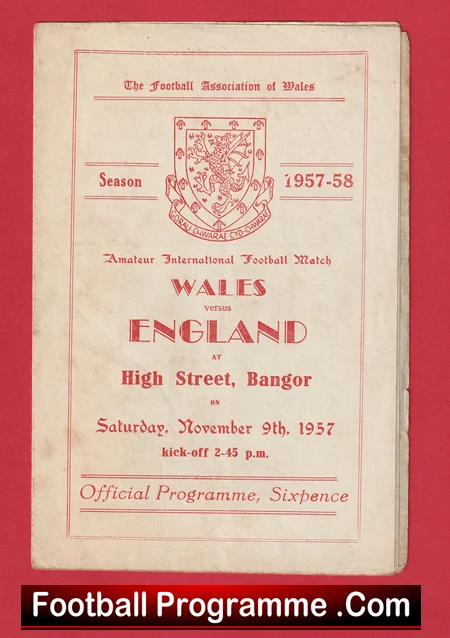 Wales v England 1957 - Amateur International at Bangor - Image 2